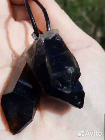 Морион Камень Кулон Кристалл Минерал