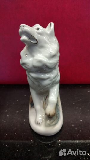Статуэтка «Лайка», фарфор, Гжель, СССР 1950-е