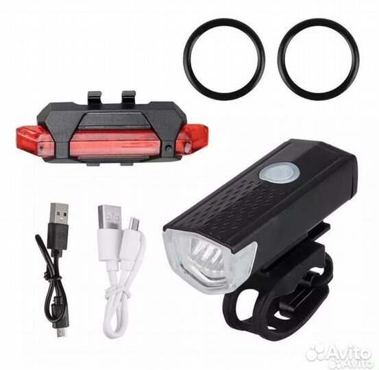 Передний + задний фонари на велосипед, велофонарь