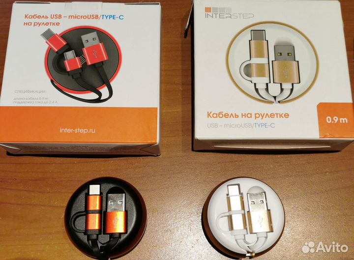 Новый кабель InterStep USB Type-C + microUSB