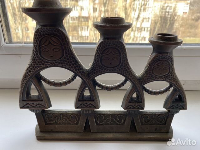 Подсвечник СССР Матрешки бронза