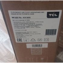 Телевизор qled 4K TCL 43C655