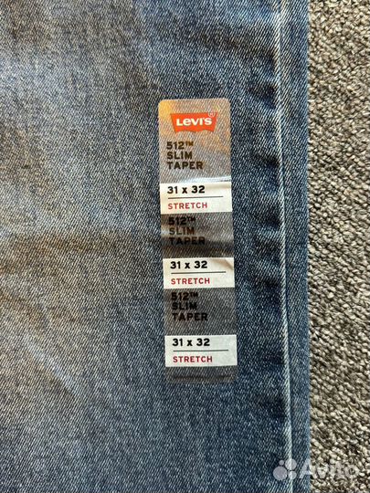 Джинсы levis 512 slim taper 31x32 original