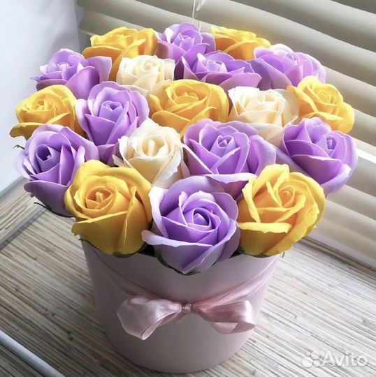 Букет из мыльных роз