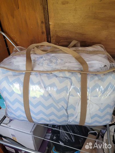 Бортики в детскую кроватку+ балдахин с креплением