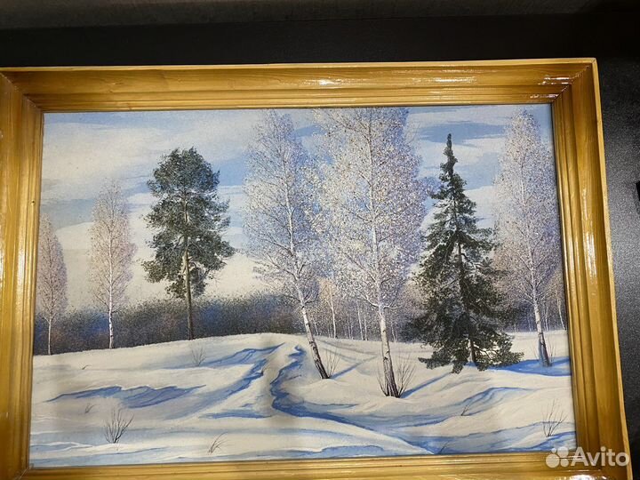 Картина из камней и песка