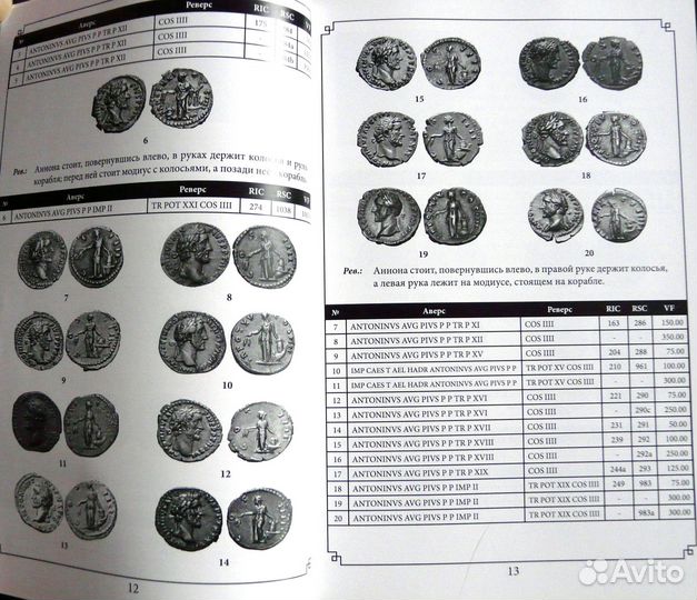 Рим. Антонин Пий. Каталог денариев