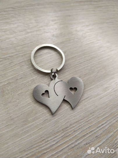 Брелок из нержавеющей стали любящие сердца