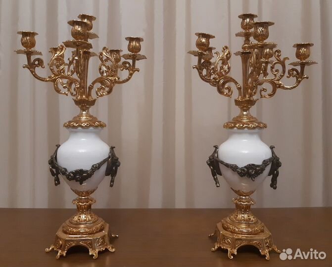 Подсвечники бронзовые. Канделябры новые
