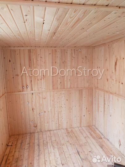 Вагончик бытовка строительная с установкой