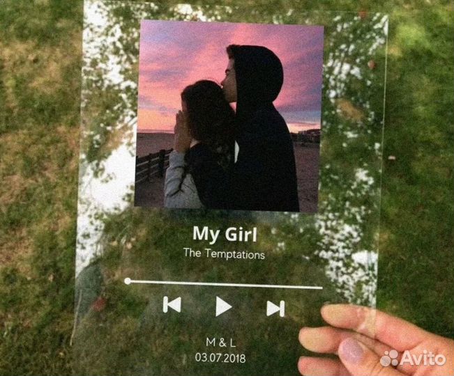 Трек пластинка (цельное орг стекло)