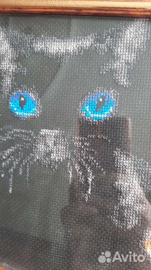 Картина вышитая крестом ручная работа