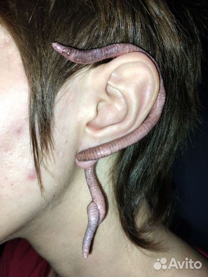 Серьги каффы необычная моносерьга ручной работы