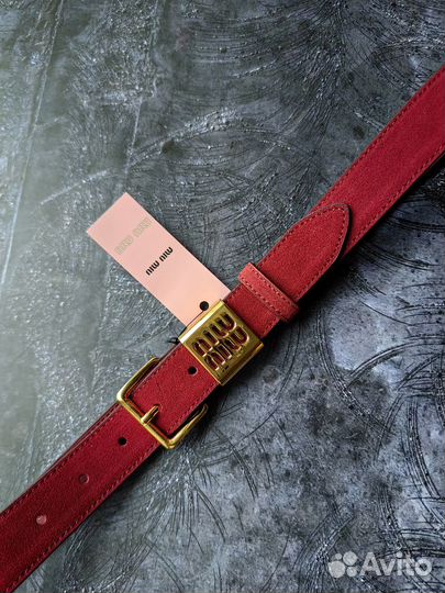 Ремень Miu Miu Красный Женский