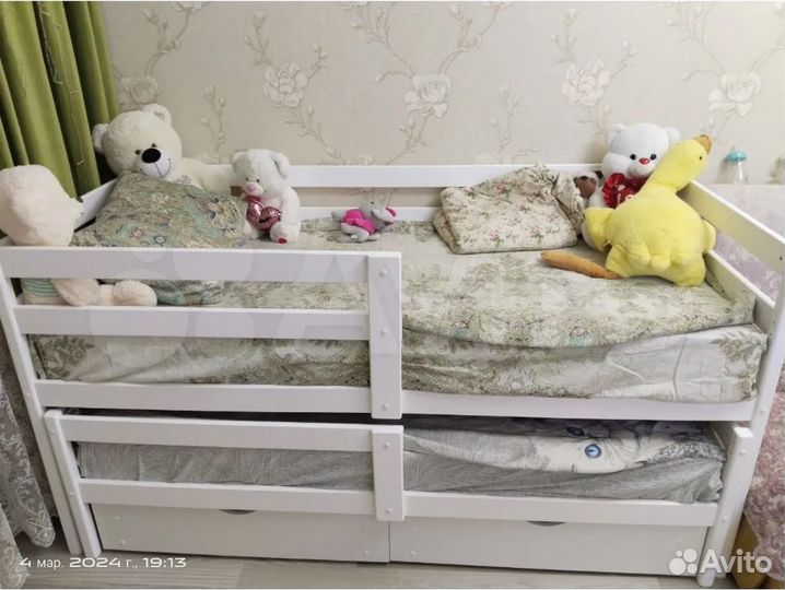 Детская кровать из цельного массива березы