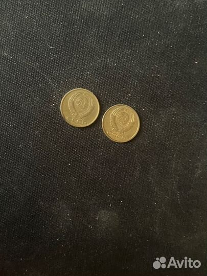 Монеты СССР 1 копейка 1988; 1989г