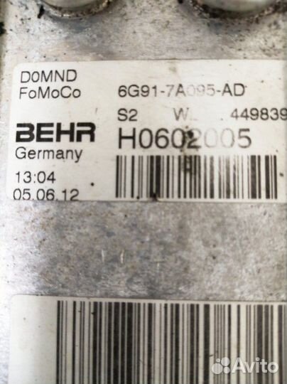 Теплообменник Volvo S60 FS45 B4164T3 2012