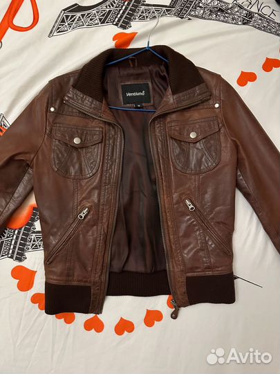 Куртка кожаная женская. Чистая кожа