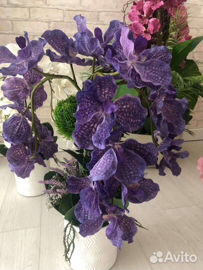 Композиции орхидеи искусственные цветы