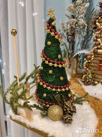 Поделка новогодняя в садик или школу