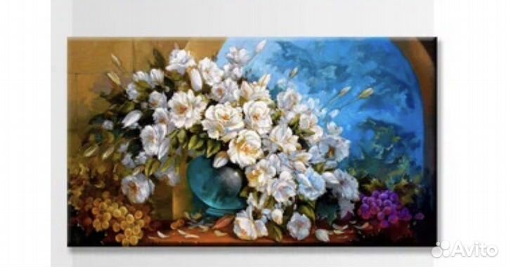 Картина, цветы. Печать на холсте
