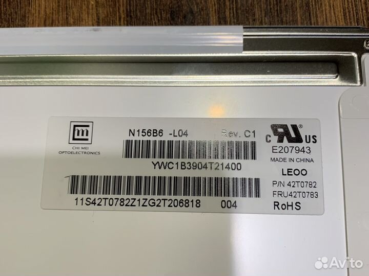 Матрица 15.6 40 pin толстая n156B6 -L04 rev C1