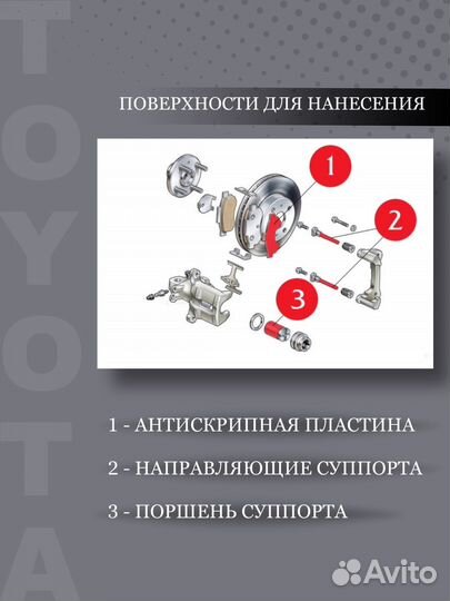 Смазка для суппортов toyota