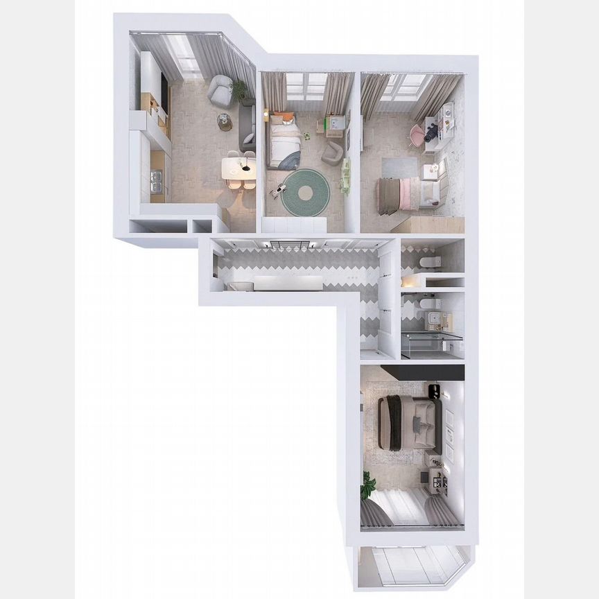 3-к. квартира, 90,5 м², 5/5 эт.