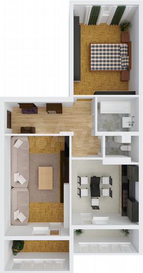 2-к. квартира, 61,6 м², 7/8 эт.