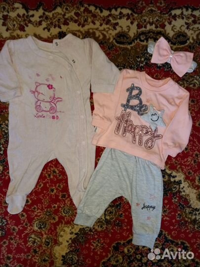 Вещи пакетом для девочки 68