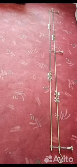 Карниз настенный для штор бронза