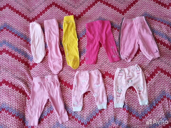 Продаю пакет вещей на девочку от 0-6 мес