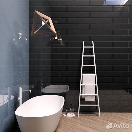 Плитка облицовочная Kerama Marazzi Вилланелла черный грань 400x150x8 мм (18 шт.1,08 кв.м)