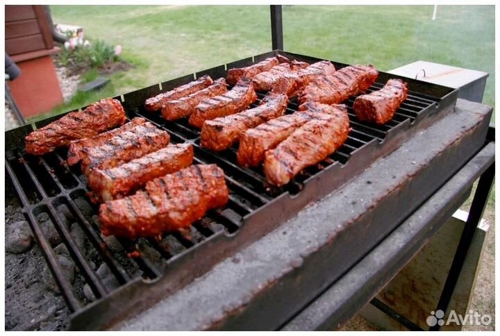 Решетка гриль чугунная для мангала каюр 38х28см