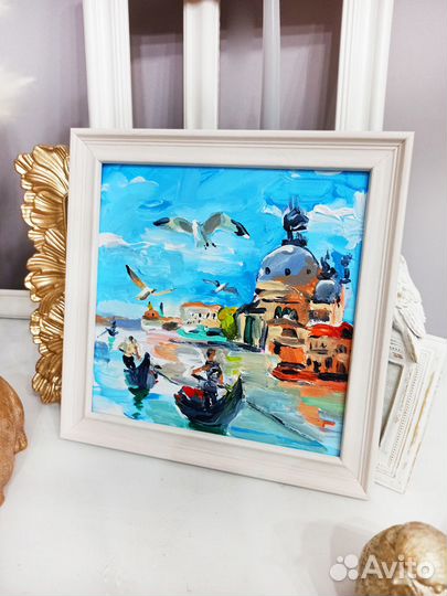 Картина Венеция каналы пейзаж масло холст живопись