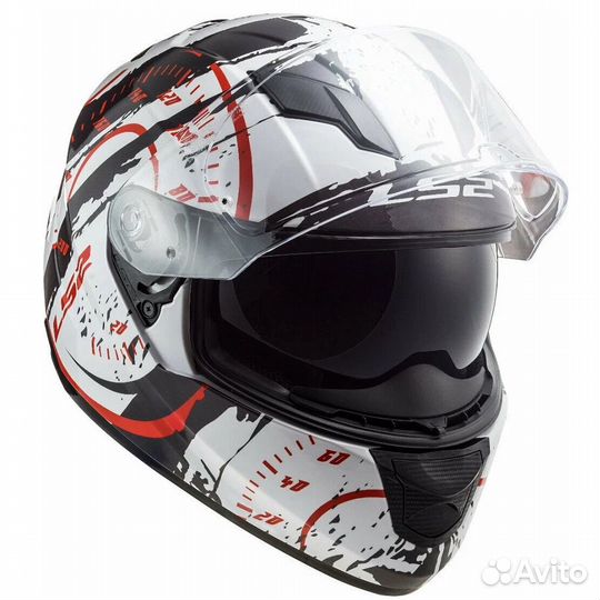 Мотошлем LS2 FF320 stream EVO tacho white-black