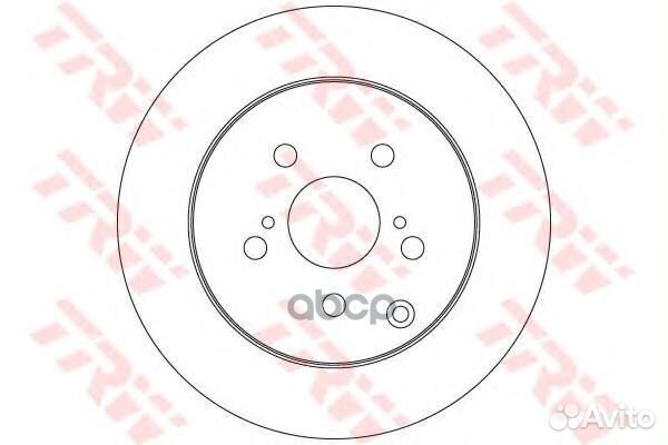 Диск торм.зад.toyota verso 1.6 09 DF6319 TRW