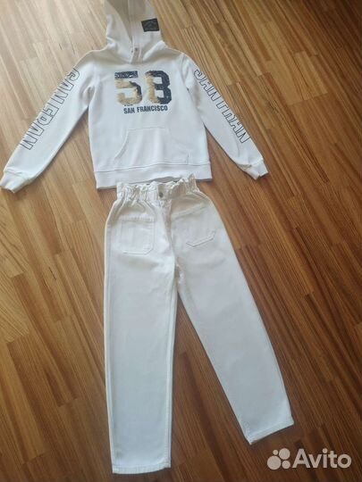 Фирменные комбинезон, джинсы, толстовки 152