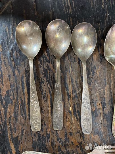Ложки вилки мельхиоровые СССР