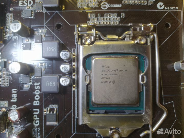 Мат. плата 1150 Asus H81M-K+i3-4130+ DDR3 8Gb