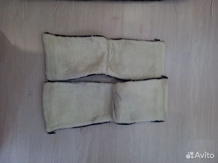 Зимний конверт в коляску на овчине и муфта