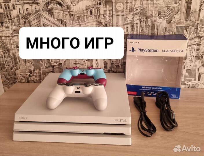 Sony PS4 Pro 1TB + 2 геймпада + Много Игр