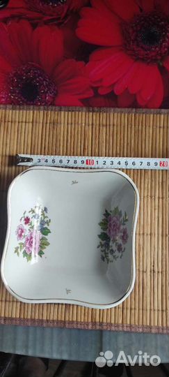 Салатник, тарелка СССР 1964г. 15*15*5 см