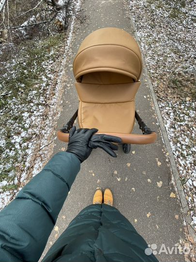 Коляска 2 в 1 экокожа