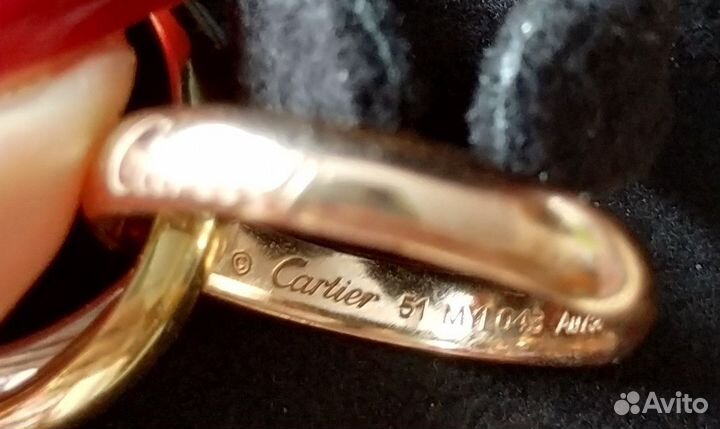 Золотое кольцо cartier с бриллиантами оригинал