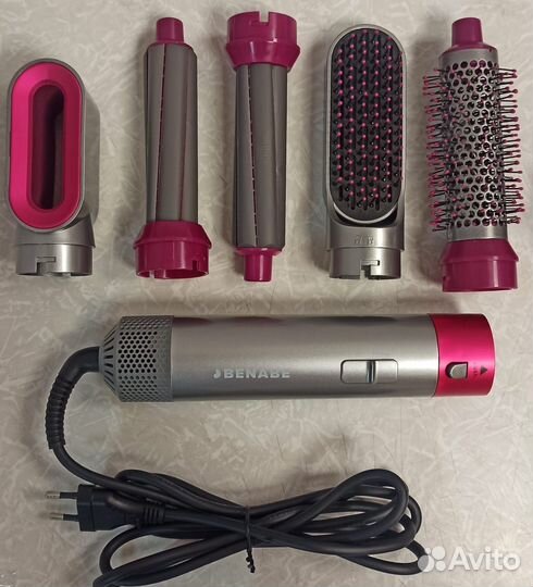 Стайлер для волос 5 в 1 + Термоперчатка, Фен для в