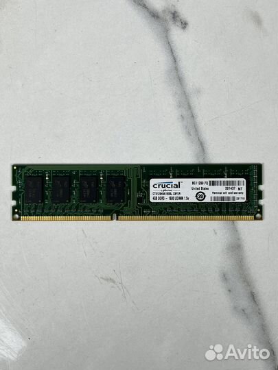 Оперативная память ddr3 4 gb для пк crucial