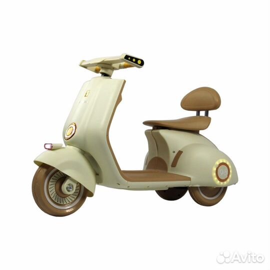 Детский электроскутер K444PX бежевый (новый)