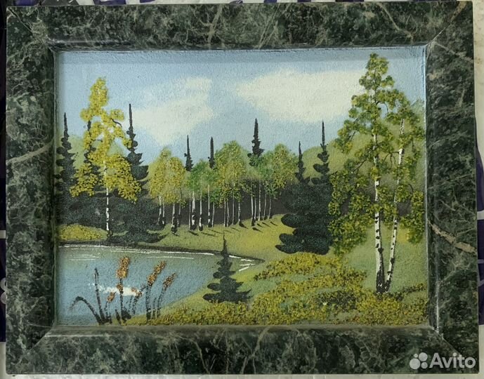 Картины с каменной крошкой