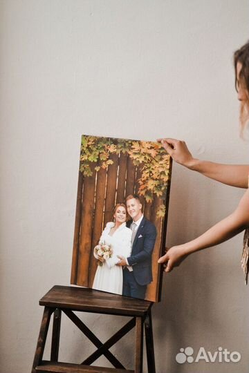 Портрет фото на холсте